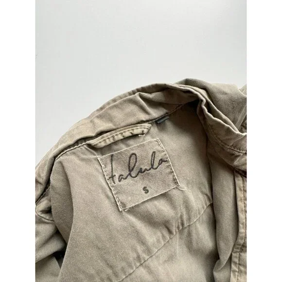 Aritzia TALULA Trooper Green Cotton Twill Hooded Utility Field Jacket, Size S - Picture 11 of 16